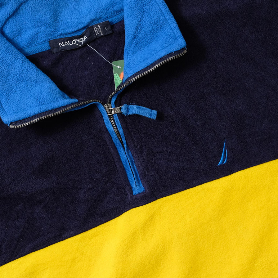 Vintage Nautica Q-Zip Fleece Large 