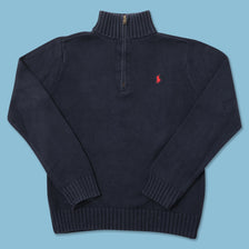 Vintage Polo Ralph Lauren Q-Zip Knit Sweater XSmall 