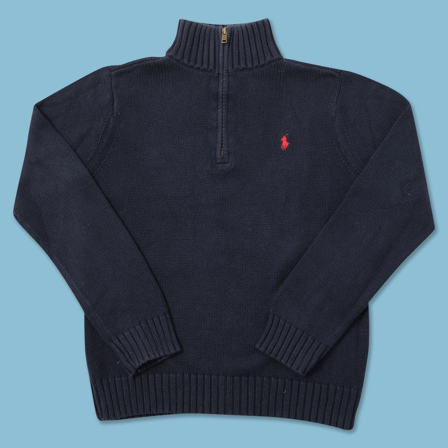 Vintage Polo Ralph Lauren Q-Zip Knit Sweater XSmall 