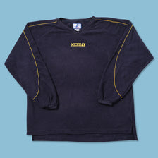 Vintage Michigan Wolverines V-Neck Fleece Large 
