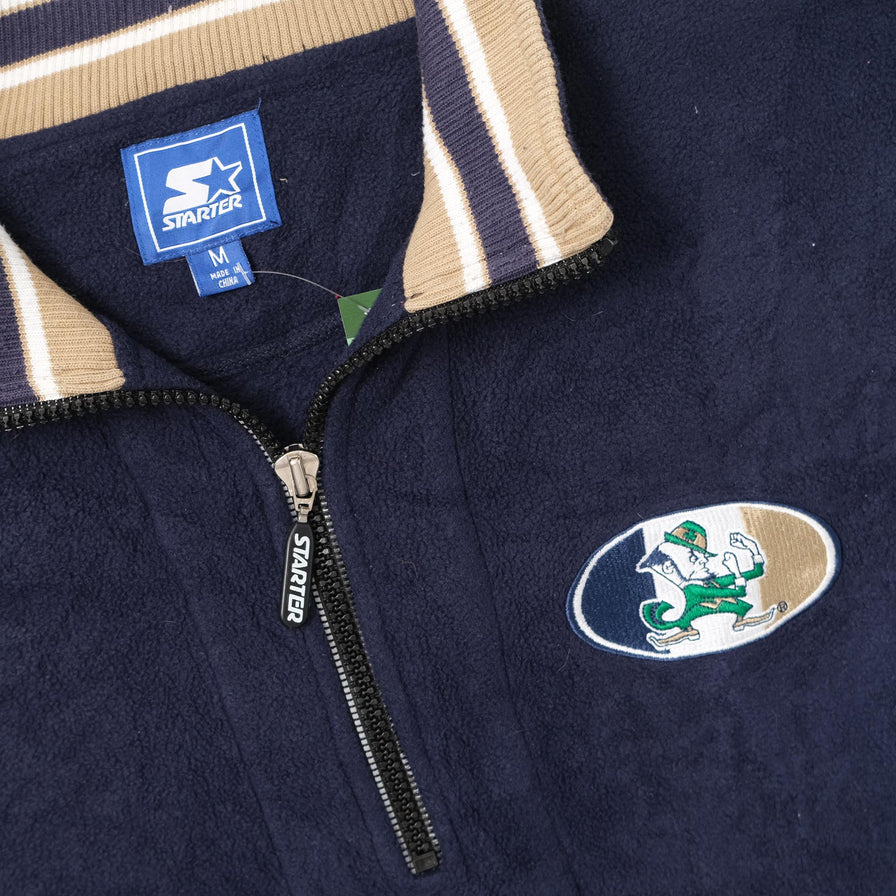 Vintage Starter Notre Dame Half Zip Fleece XLarge 
