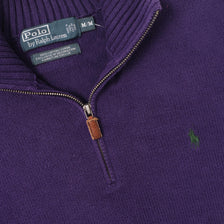 Vintage Polo Ralph Lauren Q-Zip Knit Sweater Medium