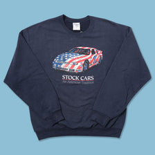 Vintage Stock Cars Sweater Medium 