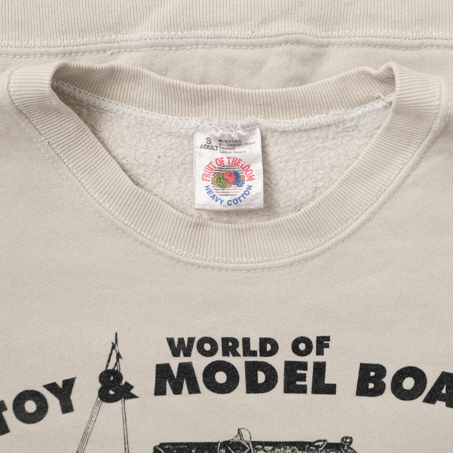 Vintage Toy & Model Boats Sweater Small 