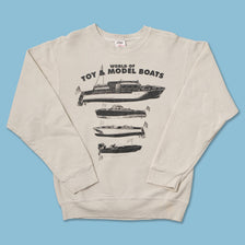 Vintage Toy & Model Boats Sweater Small 