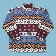 Vintage Pattern Q-Zip Fleece XLarge 