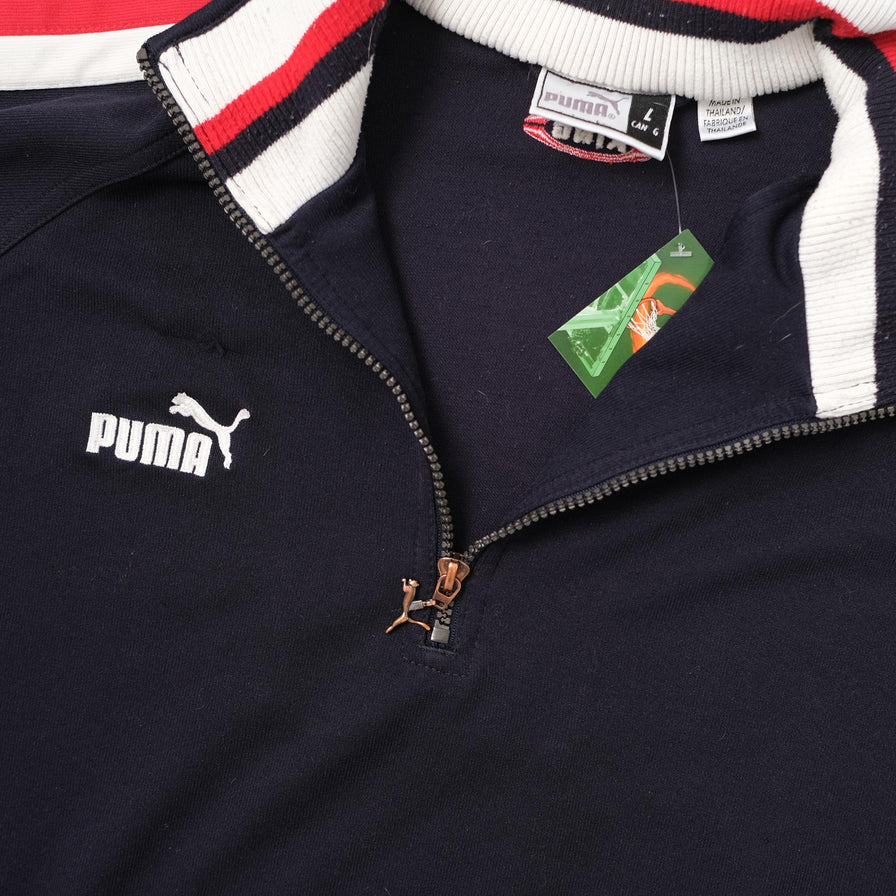Vintage Puma Q-Zip Track Top Large 