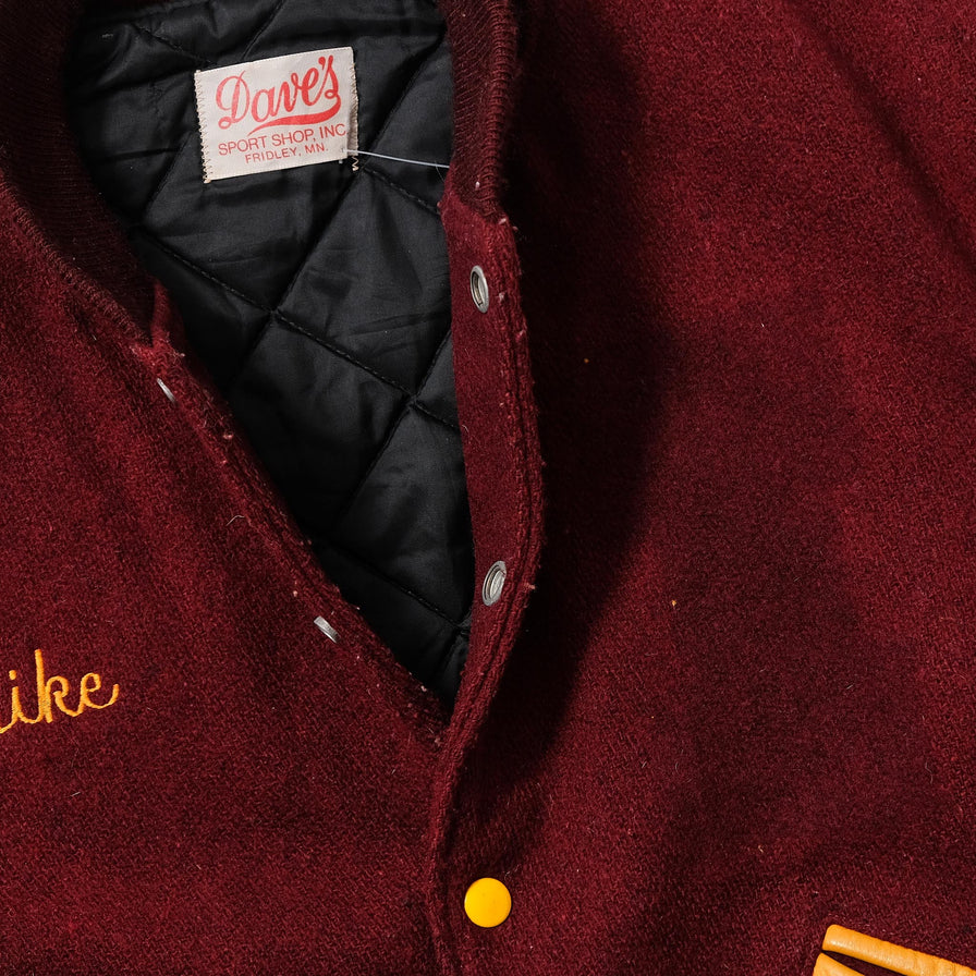 Vintage Women's Wool Leather Varsity Jacket Small 