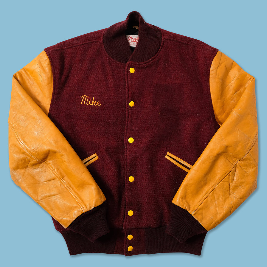 Vintage Women's Wool Leather Varsity Jacket Small 