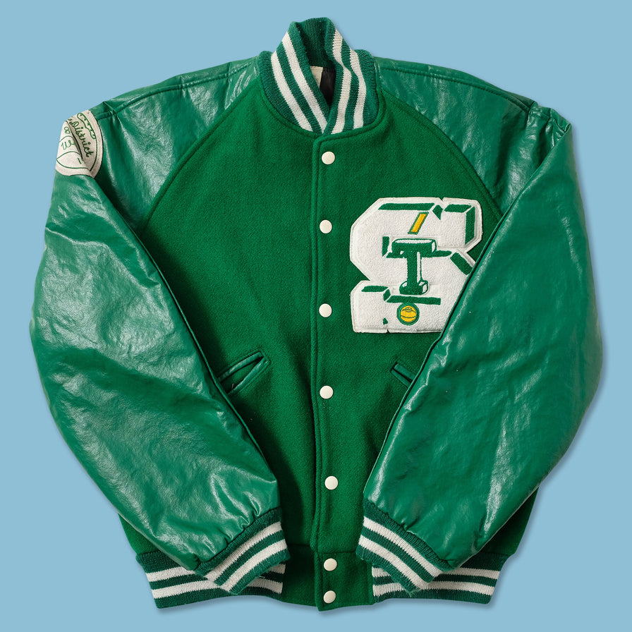 Vintage Wool Leather Varsity Jacket Small 