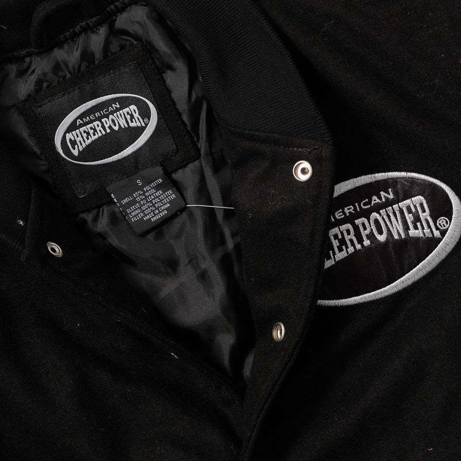 Vintage Faux Leather Varsity Jacket Small 