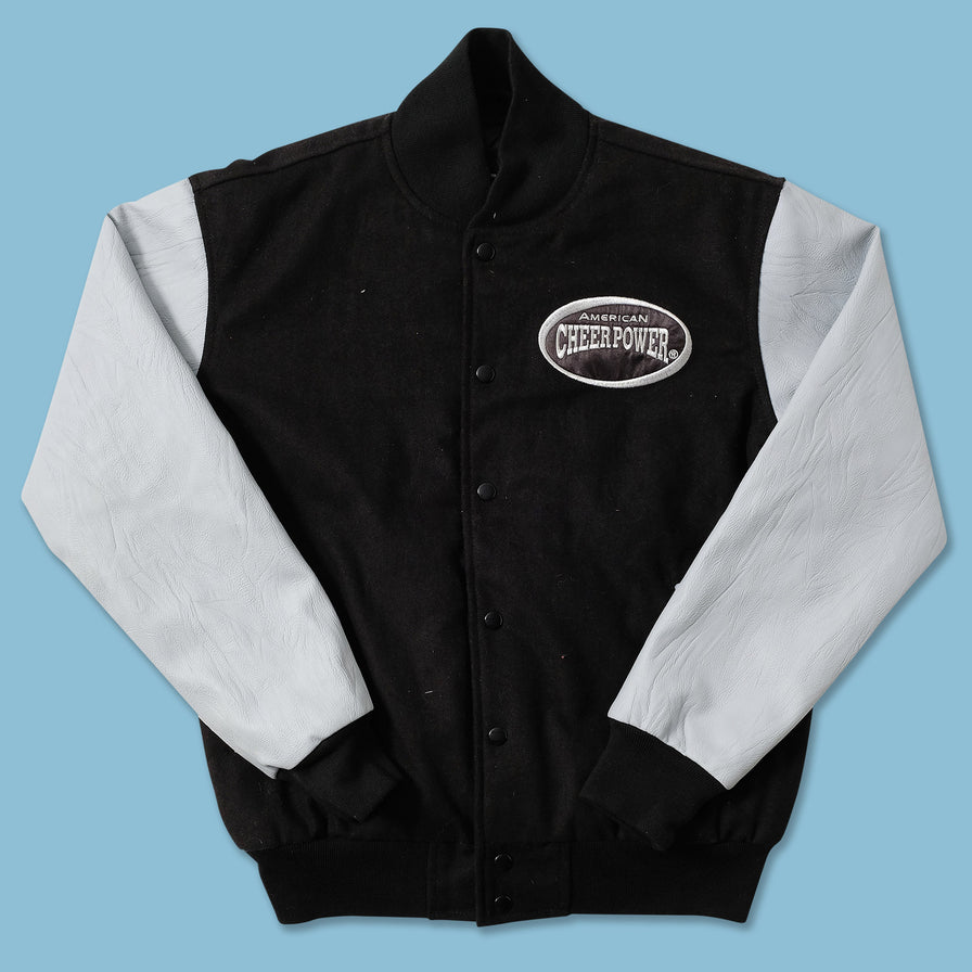 Vintage Faux Leather Varsity Jacket Small 