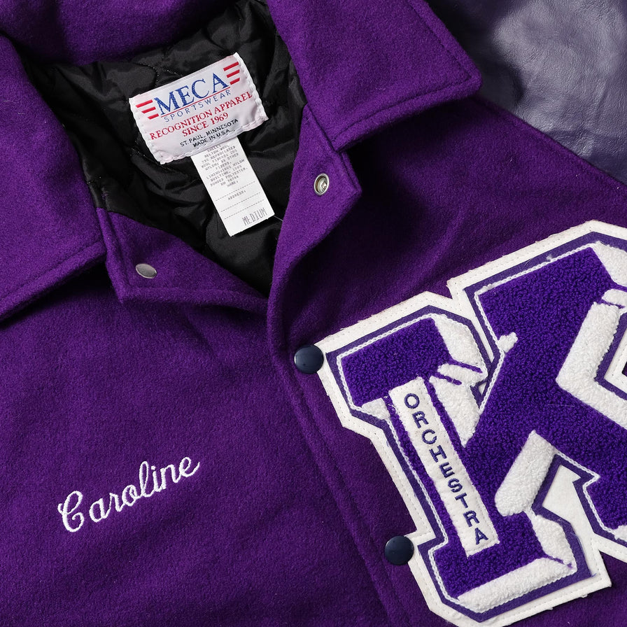 Vintage Wool Leather Varsity Jacket Medium 