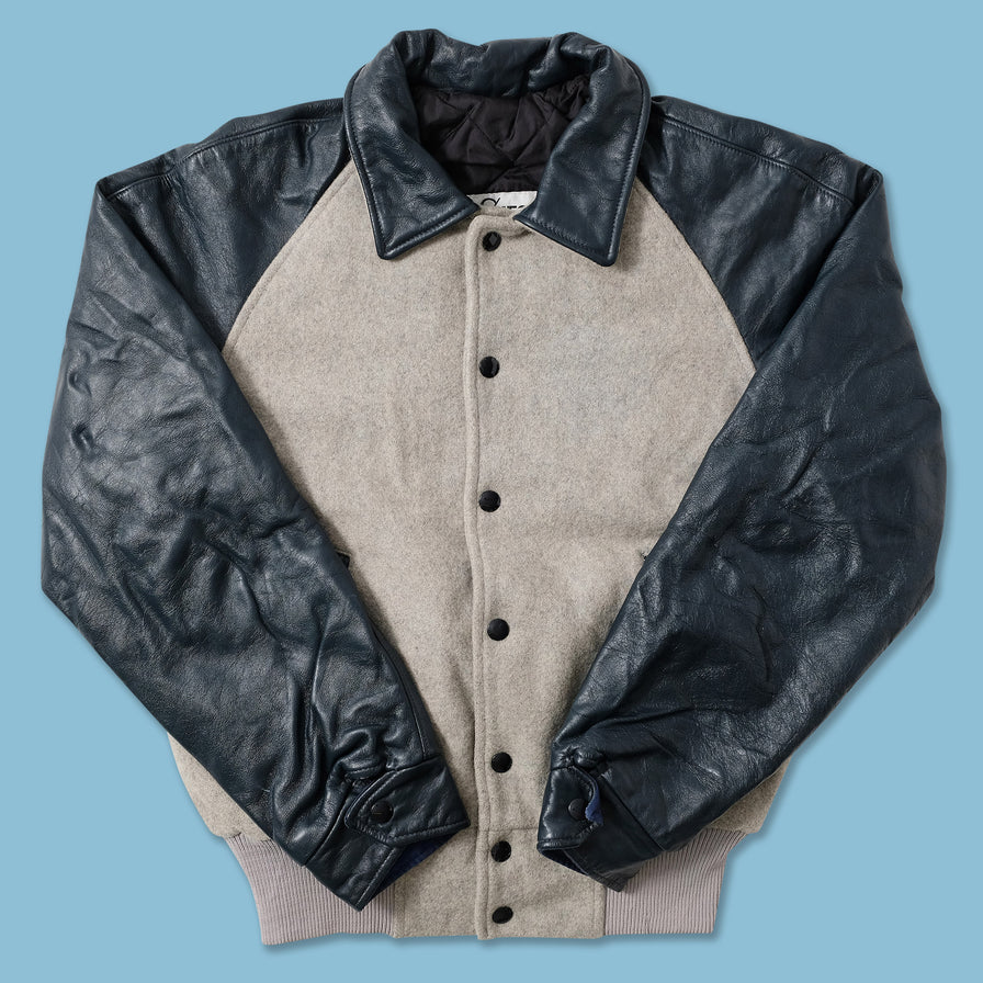 Vintage Women's Wool Leather Varsity Jacket Small 
