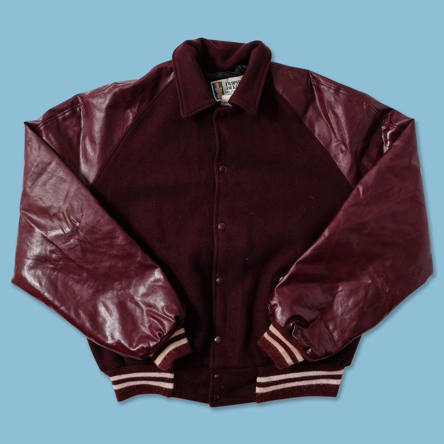 Vintage Wool Leather Varsity Jacket Large 