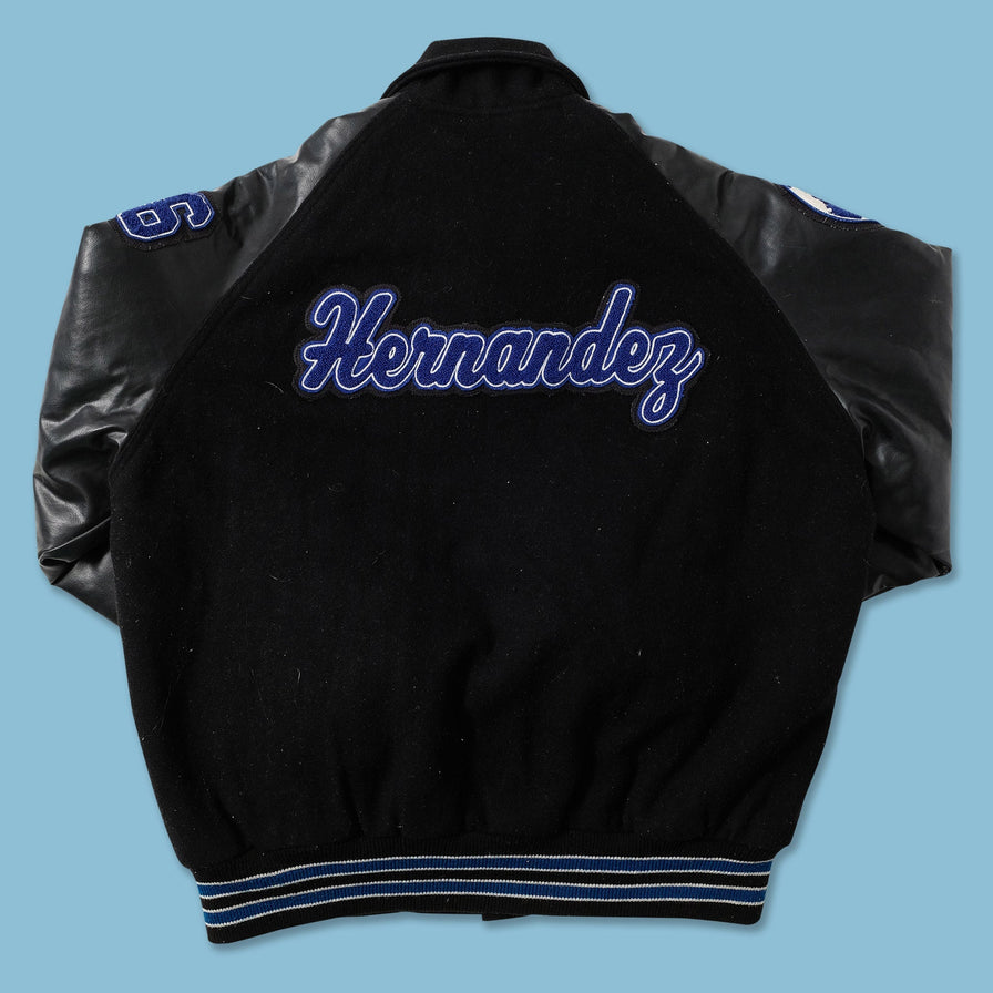 Wool Leather Varsity Jacket Large 