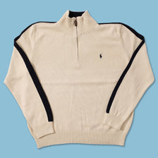 Vintage Polo Ralph Lauren Q-Zip Knit Sweater Large 