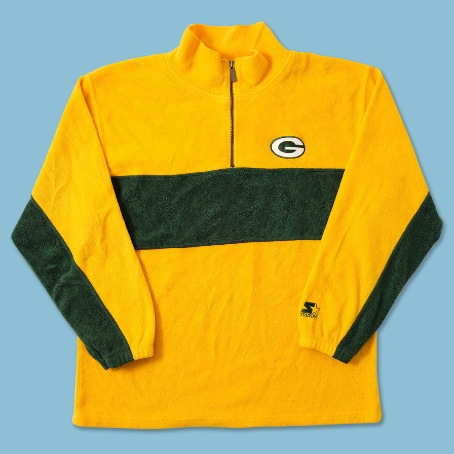 Vintage Starter Green Bay Packers Q-Zip Fleece XLarge 