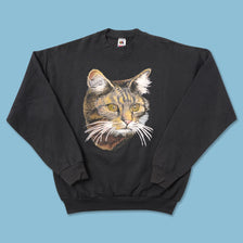 Vintage Cat Sweater Medium 