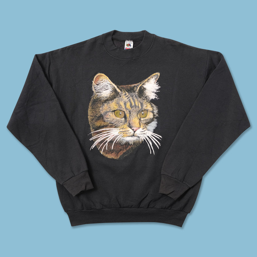 Vintage Cat Sweater Medium 