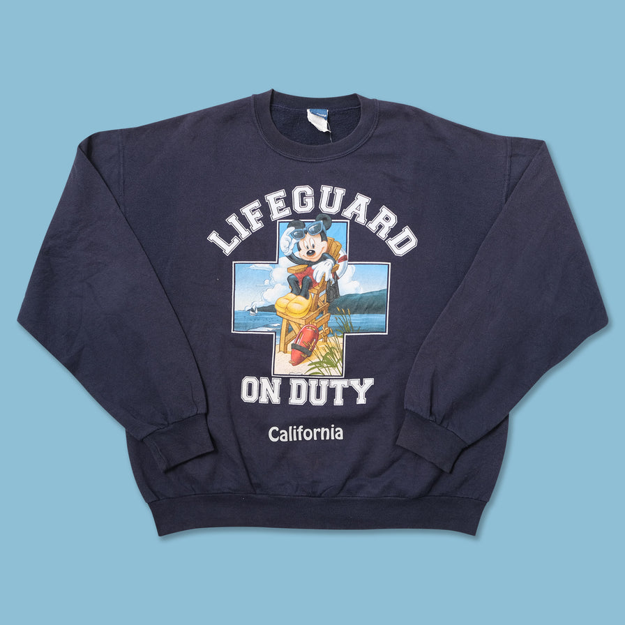 Vintage Mickey Mouse Lifeguard Sweater Large 