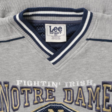 Vintage Notre Dame V-Neck Sweater Large 