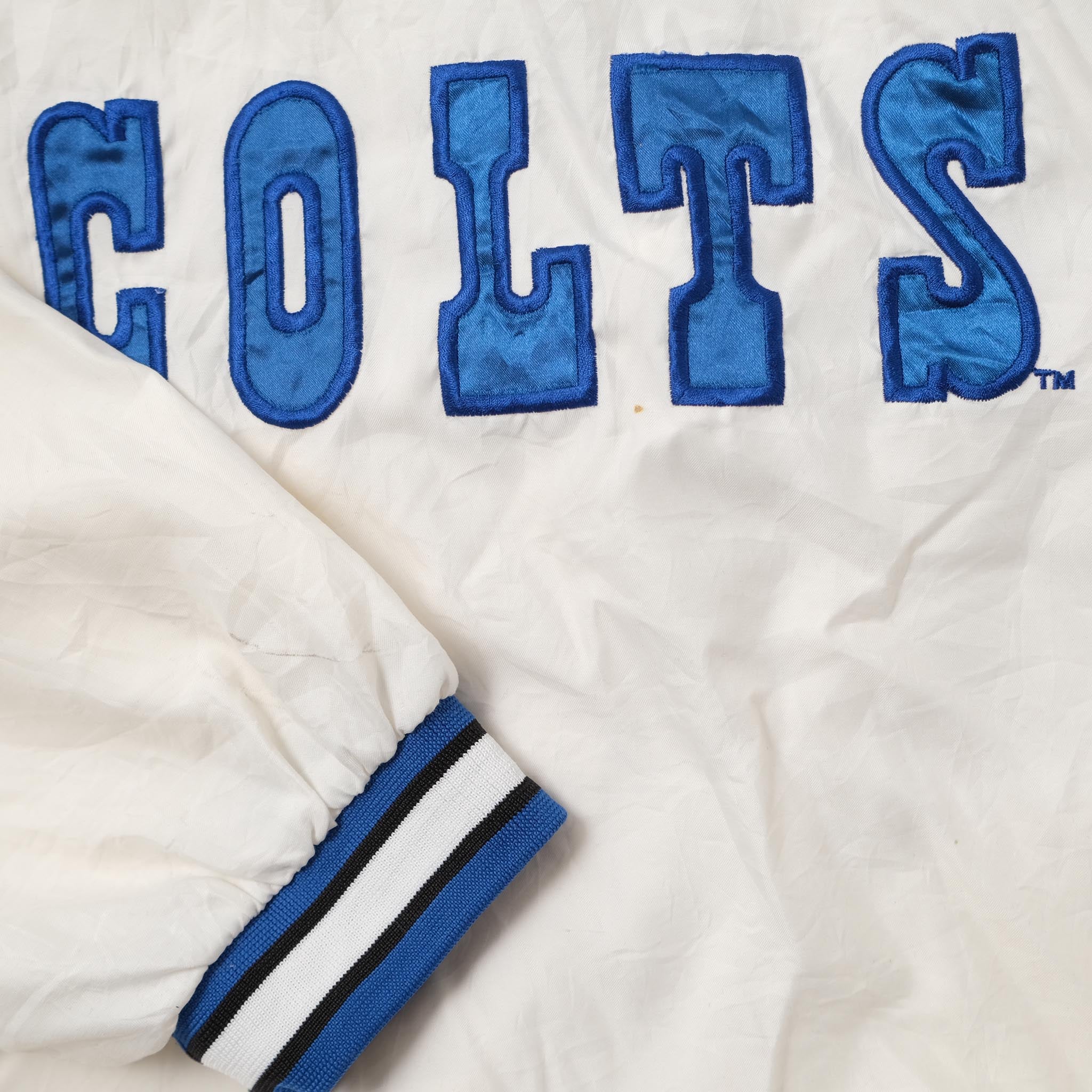 Used Thrift Reebok Indianapolis Colts Windbreaker Jacket, Blue, Medium