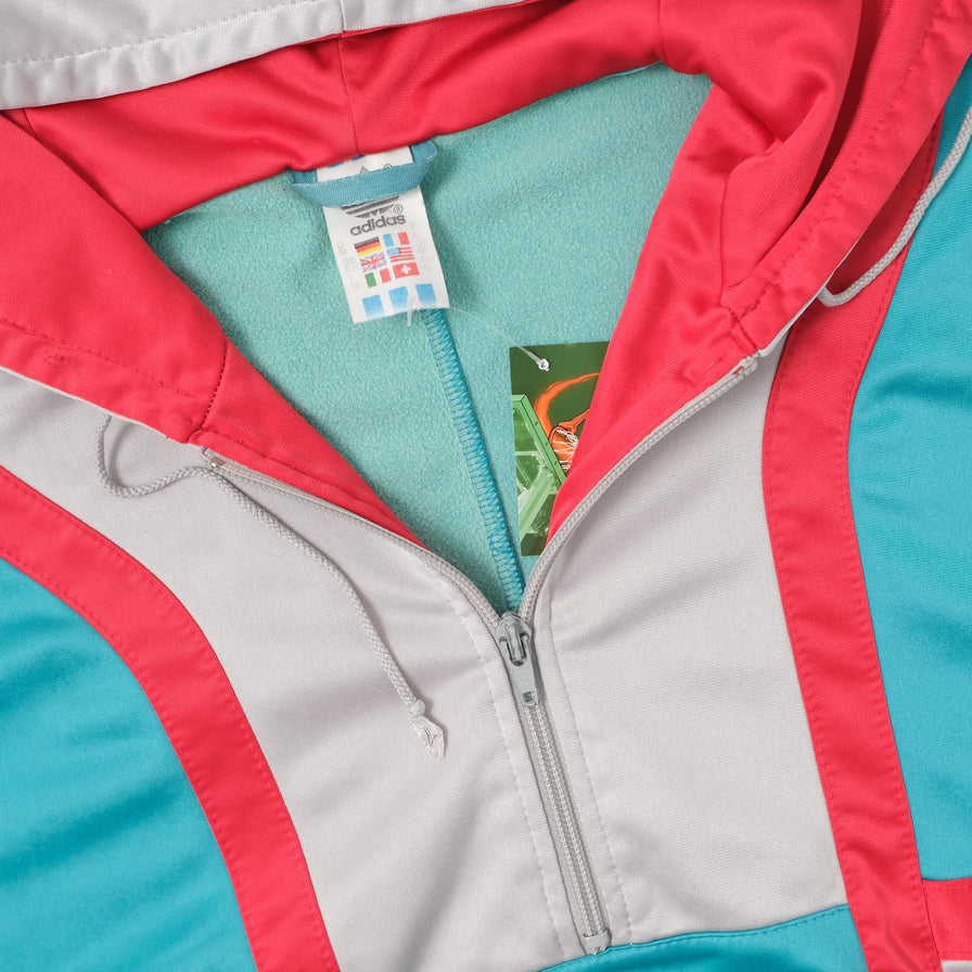 Vintage adidas Hooded Track Top Medium 