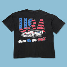 Vintage USA Race Car T-Shirt Large 