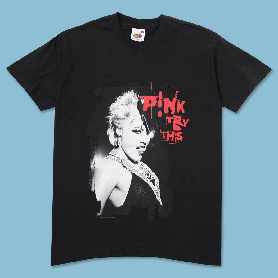 Vintage 2004 Pink Try This T-Shirt Small 