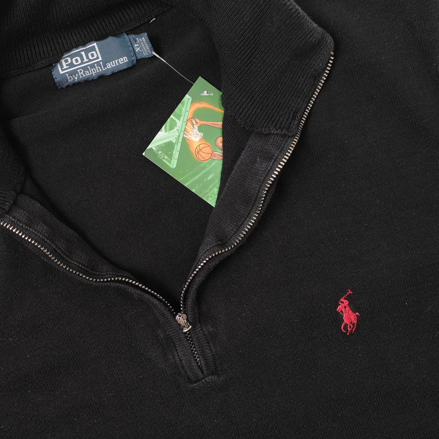 Vintage Polo Ralph Lauren Q-Zip Sweater Large 