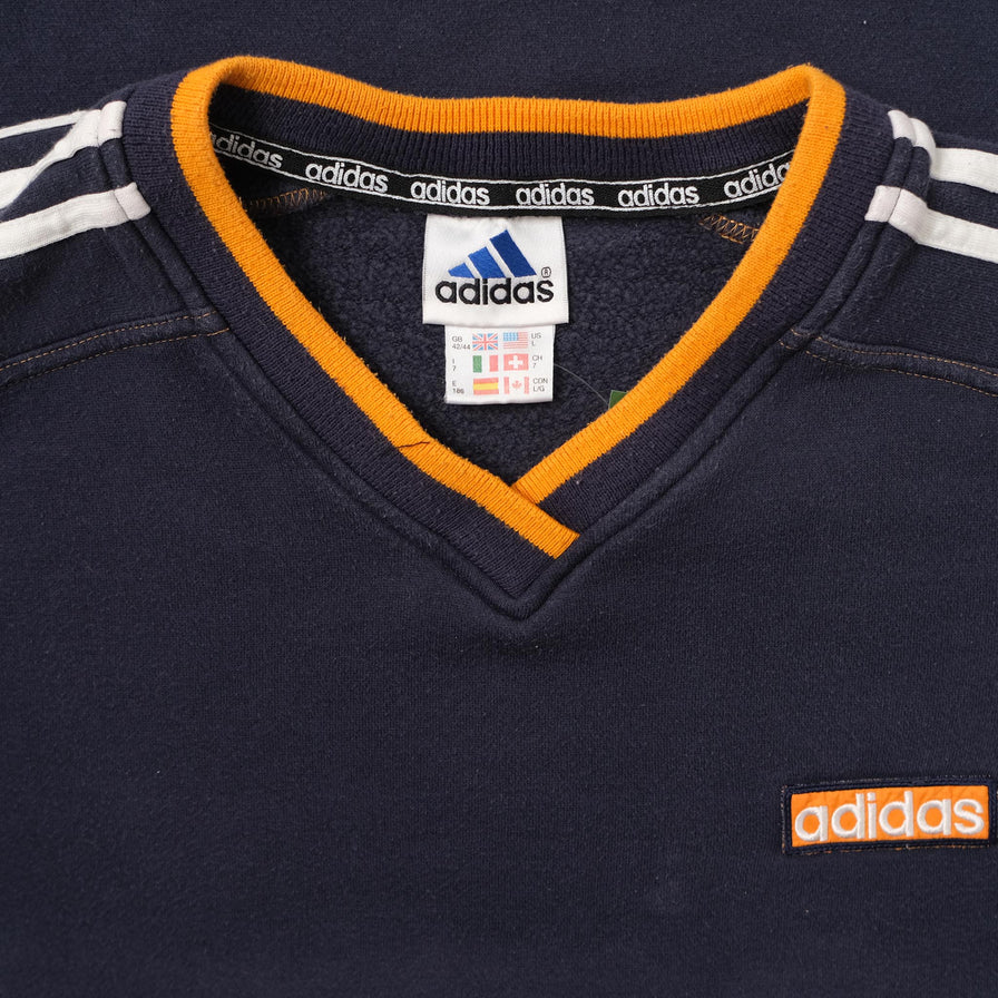 Vintage adidas V-Neck Sweater Large 