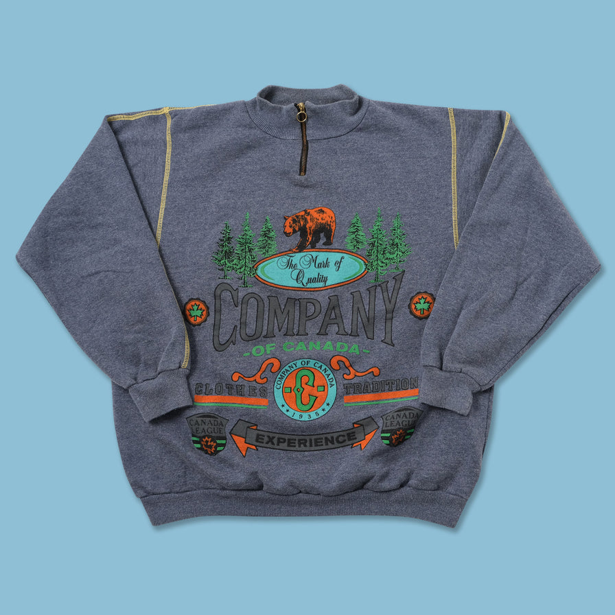 Vintage Canada Women's Q-Zip Sweater XSmall 