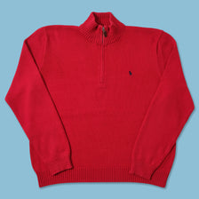 Vintage Polo Ralph Lauren Q-Zip Knit Sweater XLarge 