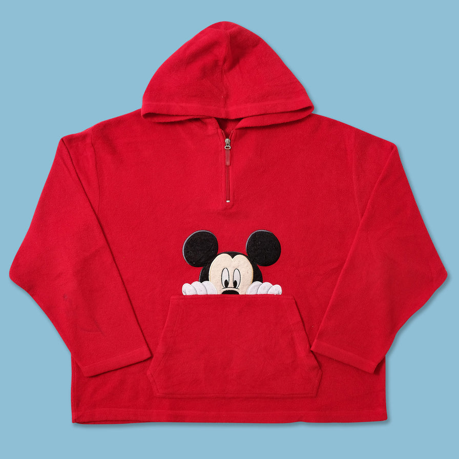 Vintage Mickey Mouse Fleece Hoody XLarge 