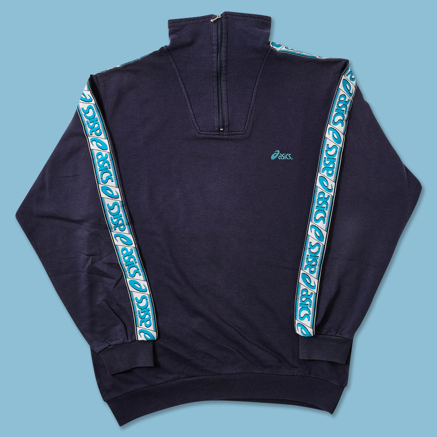 Vintage Asics Q-Zip Sweater Medium 