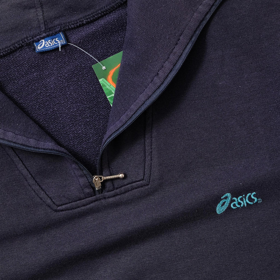 Vintage Asics Q-Zip Sweater Medium 