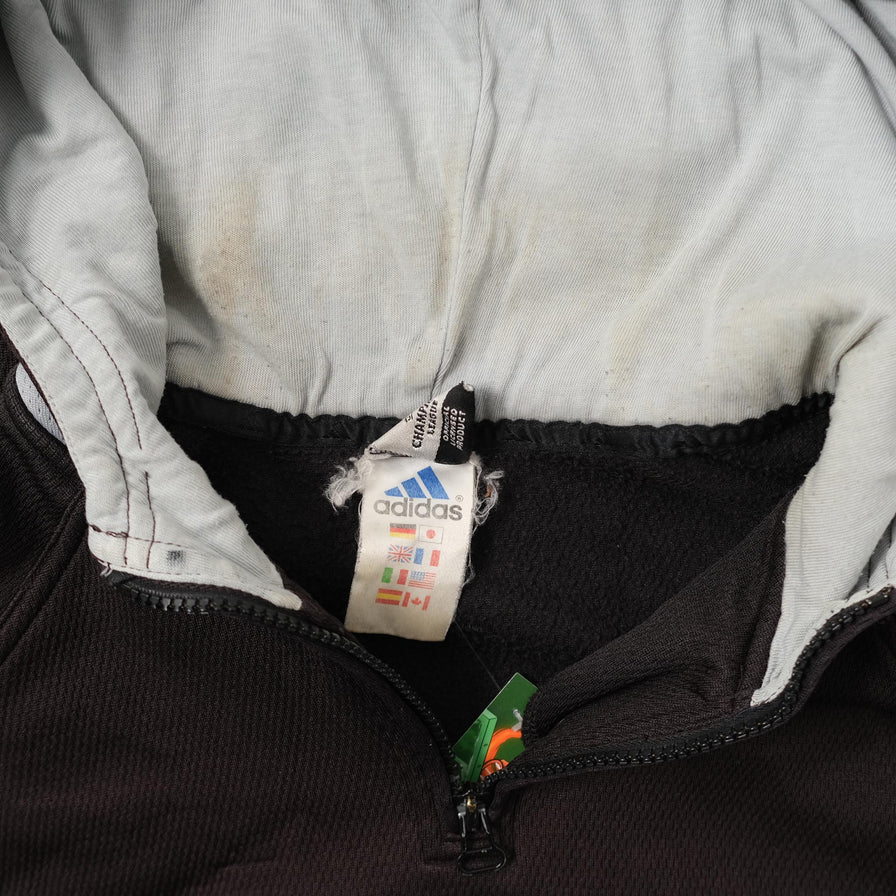 Vintage adidas CL Q-Zip Hoody Medium 