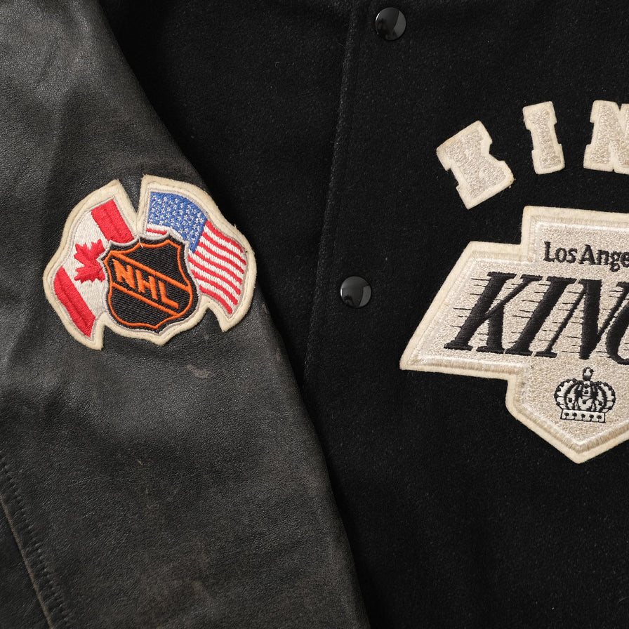 Vintage Chalk Line LA Kings Wool Leather Jacket Large 