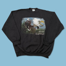 Vintage Bald Eagle Sweater XLarge 