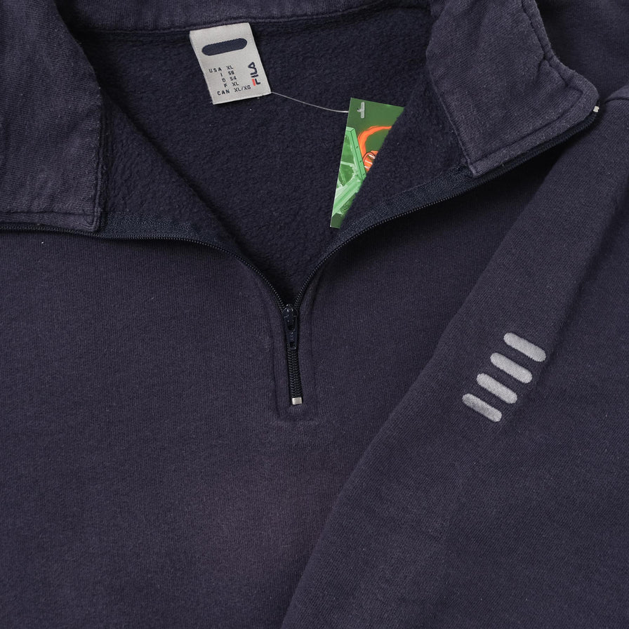 Vintage Fila Q-Zip Sweater XLarge 