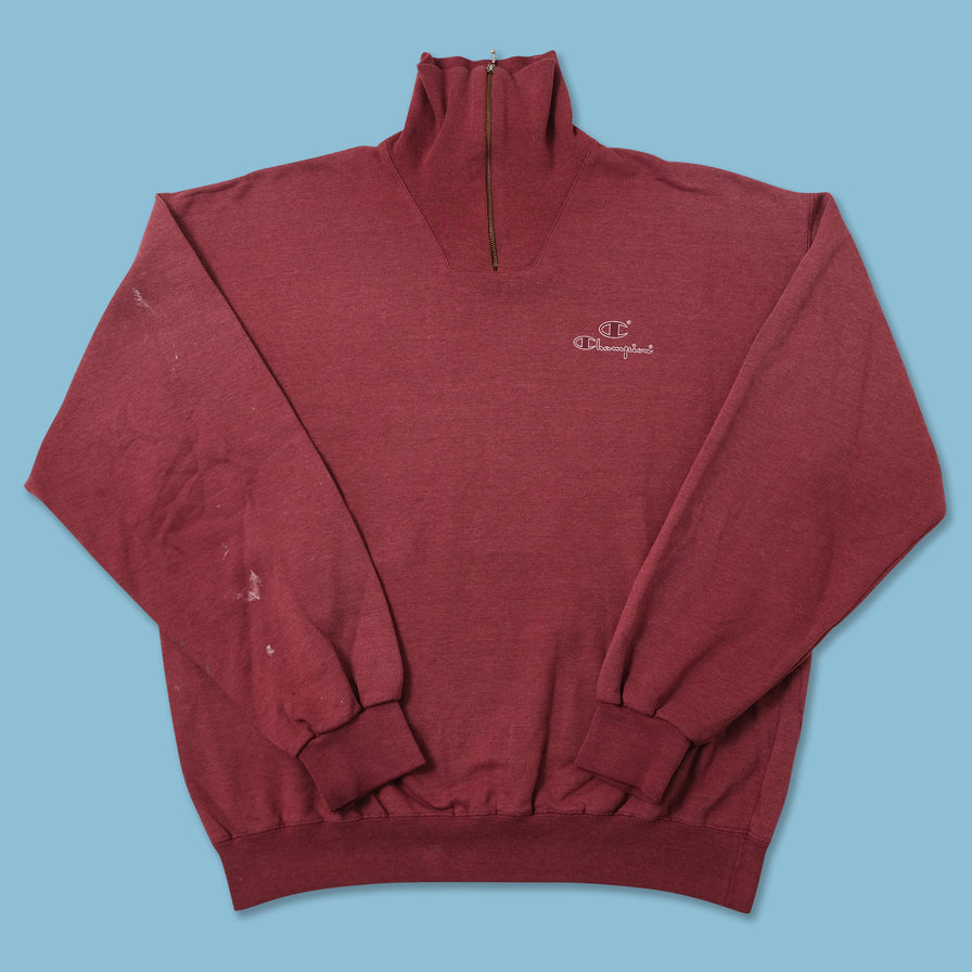 Vintage Champion Q-Zip Sweater Large 