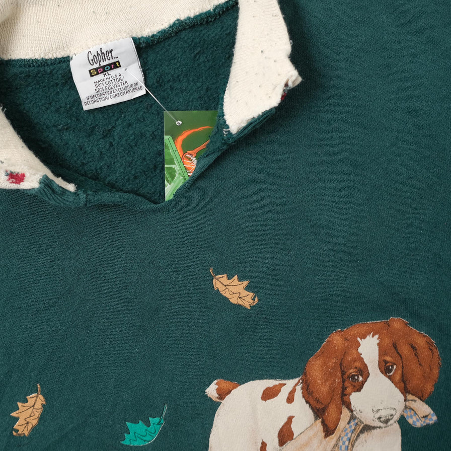 Vintage Dog Sweater Large 