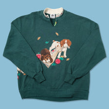 Vintage Dog Sweater Large 