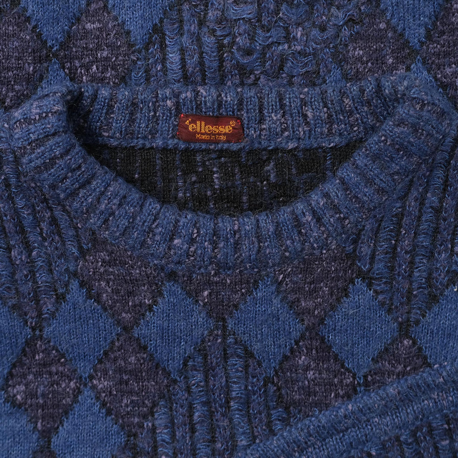 Vintage Ellesse Knit Sweater Medium 