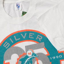Vintage 1990 Miami Dolphins T-Shirt Medium 