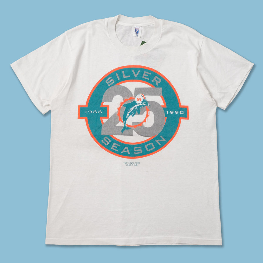 Vintage 1990 Miami Dolphins T-Shirt Medium 