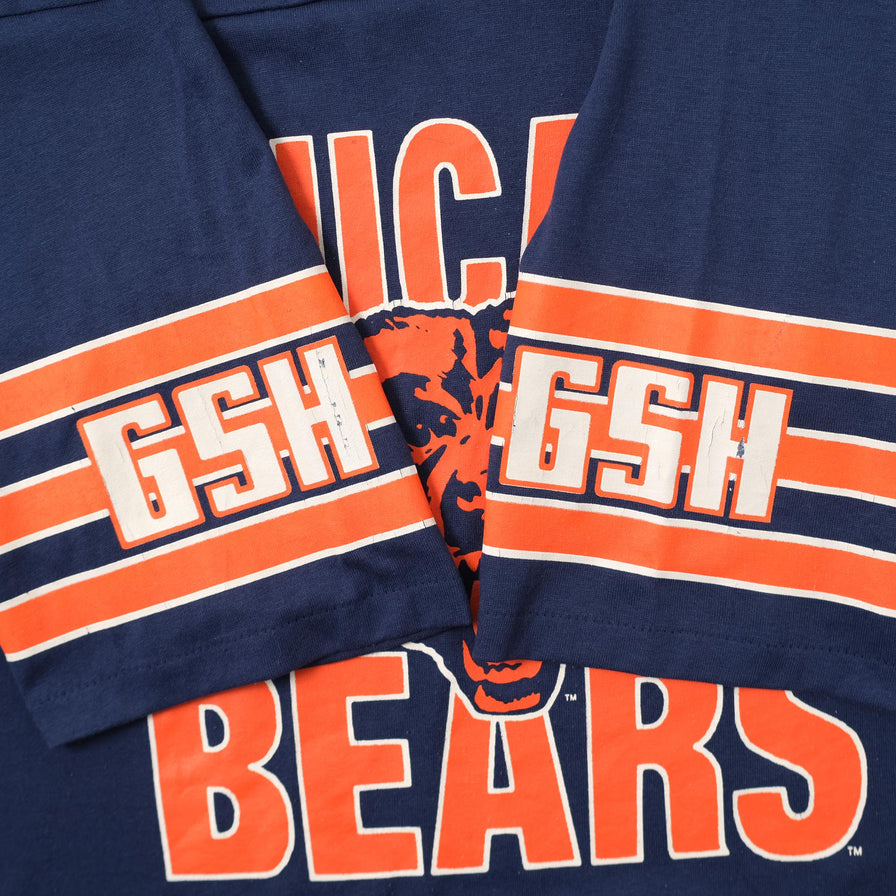 Vintage Chicago Bears V-Neck T-Shirt Large 