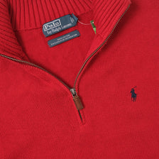 Vintage Polo Ralph Lauren Q-Zip Sweater Medium 