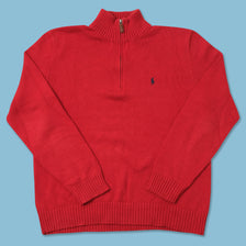 Vintage Polo Ralph Lauren Q-Zip Sweater Medium 